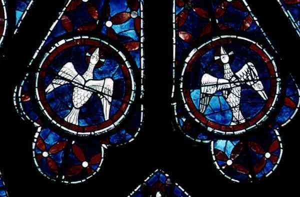 Deux colombes (détail) - French School