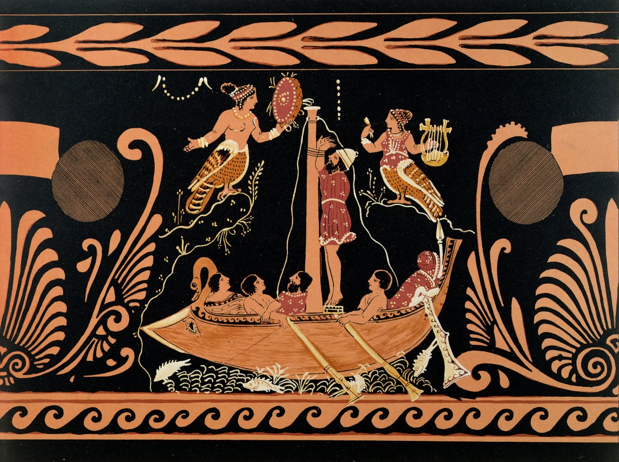 Ulysse et les sirènes, illustration d