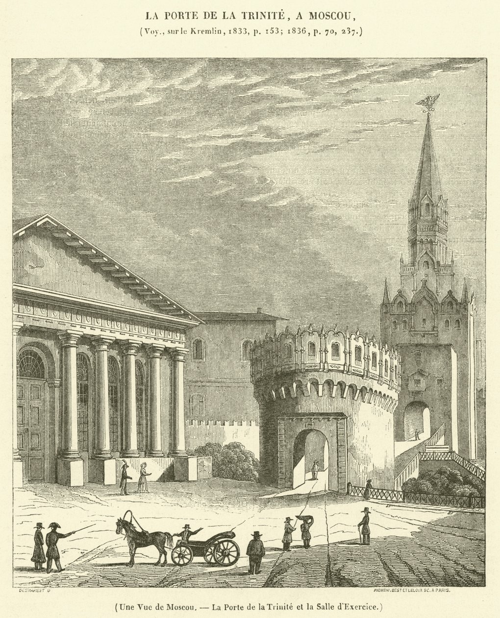 Une Vue de Moscou, La Porte de la Trinite et la Salle d
