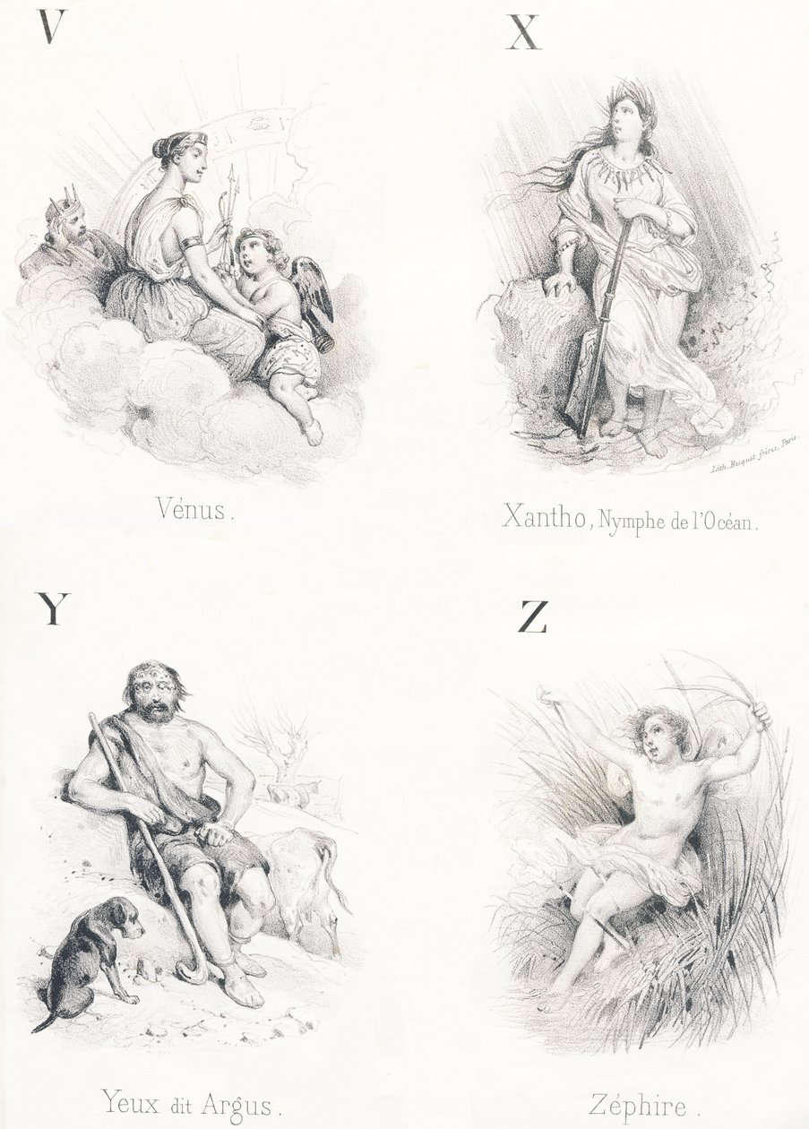 V X Y Z: Vénus, Xantho, Yeux, Zéphire - French School