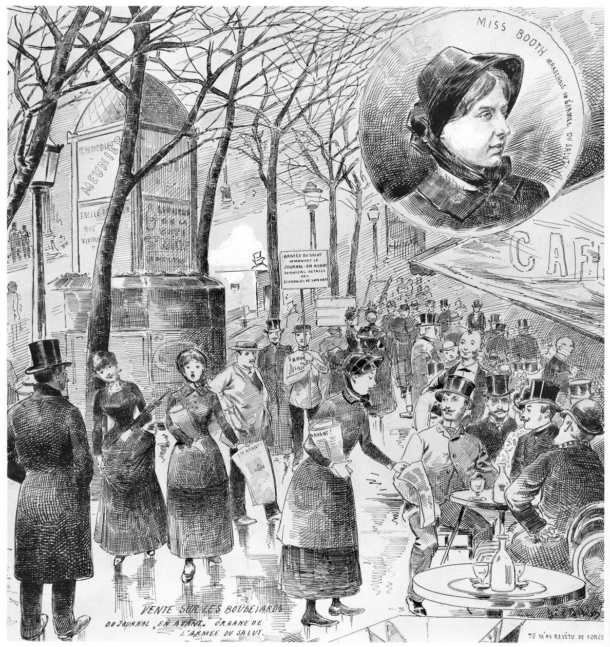 Vente sur les boulevards du journal En avant - French School