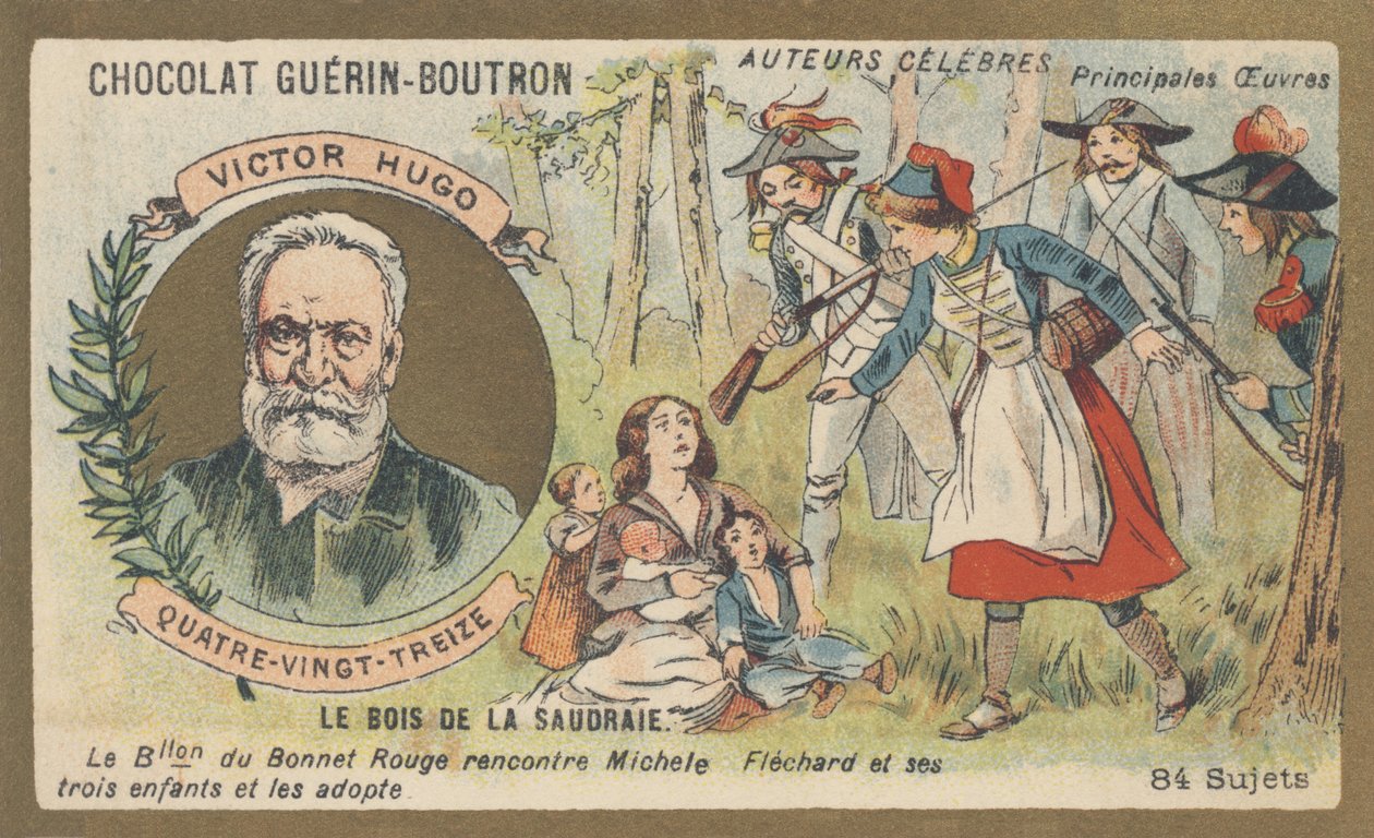 Victor Hugo (1802-1885), poète, dramaturge, écrivain et romancier français, auteur de « Quatre-vingt-treize », roman (1874) - French School