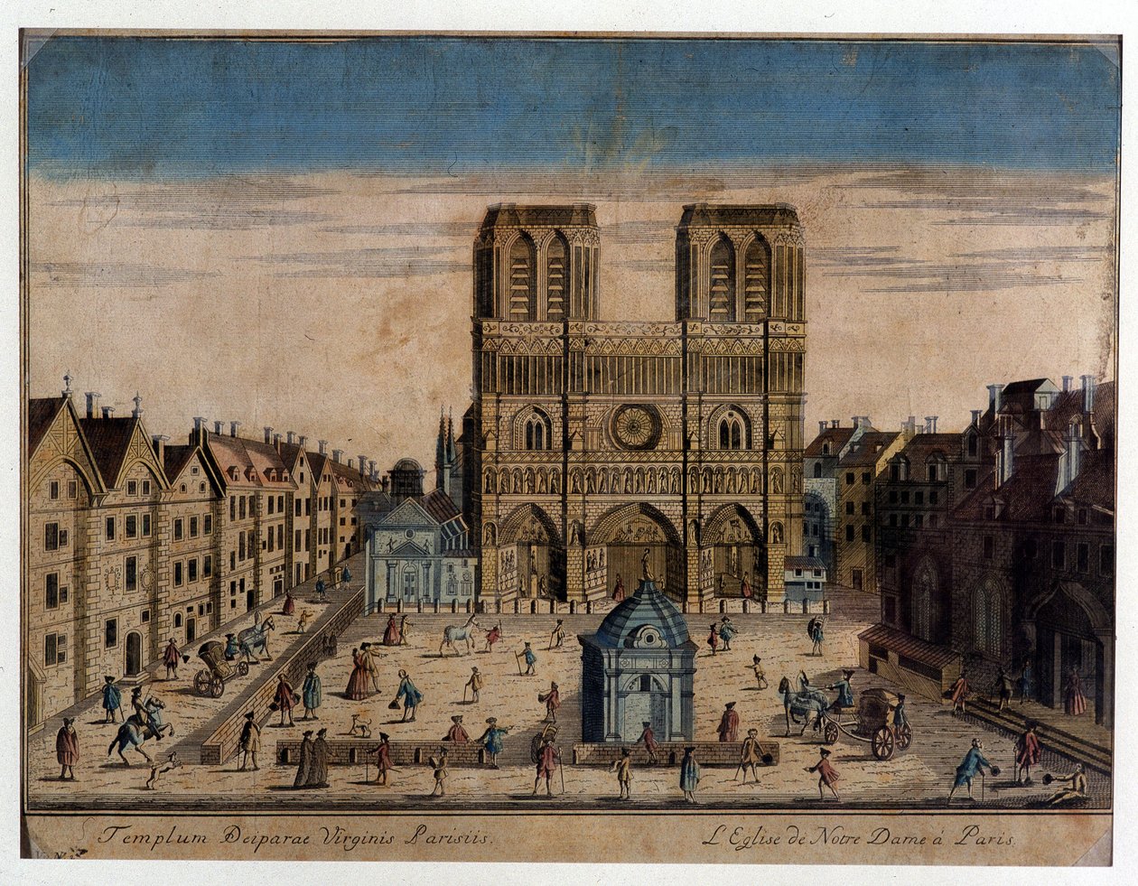 Vue de Notre-Dame à Paris - French School