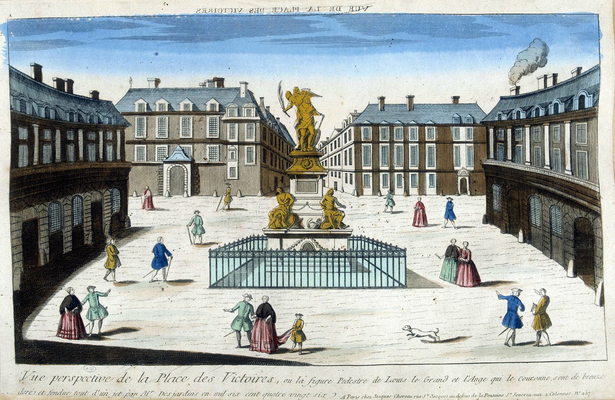 Vue de la Place des Victoires à Paris - French School