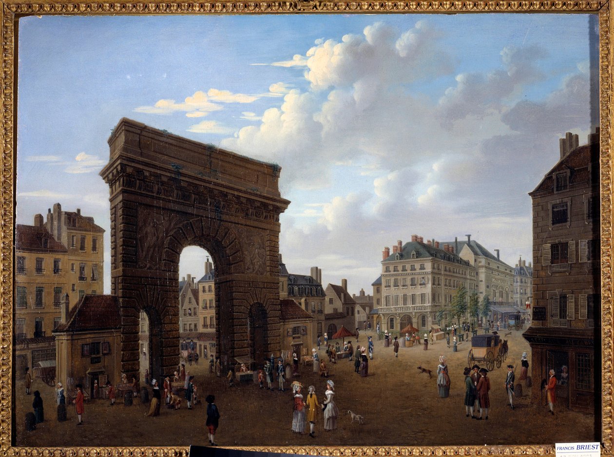 Vue de la Porte Saint Martin à Paris Peinture de l