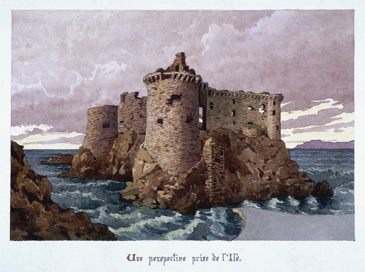 Vue du château du XIe siècle en ruines sur l