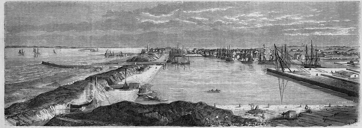 Vue de la ville de Saint-Nazaire (Loire-Atlantique, 44) - French School