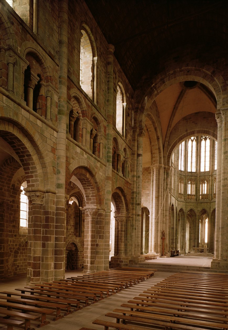 Vue de la nef depuis le chœur, 1020-1135 - French School