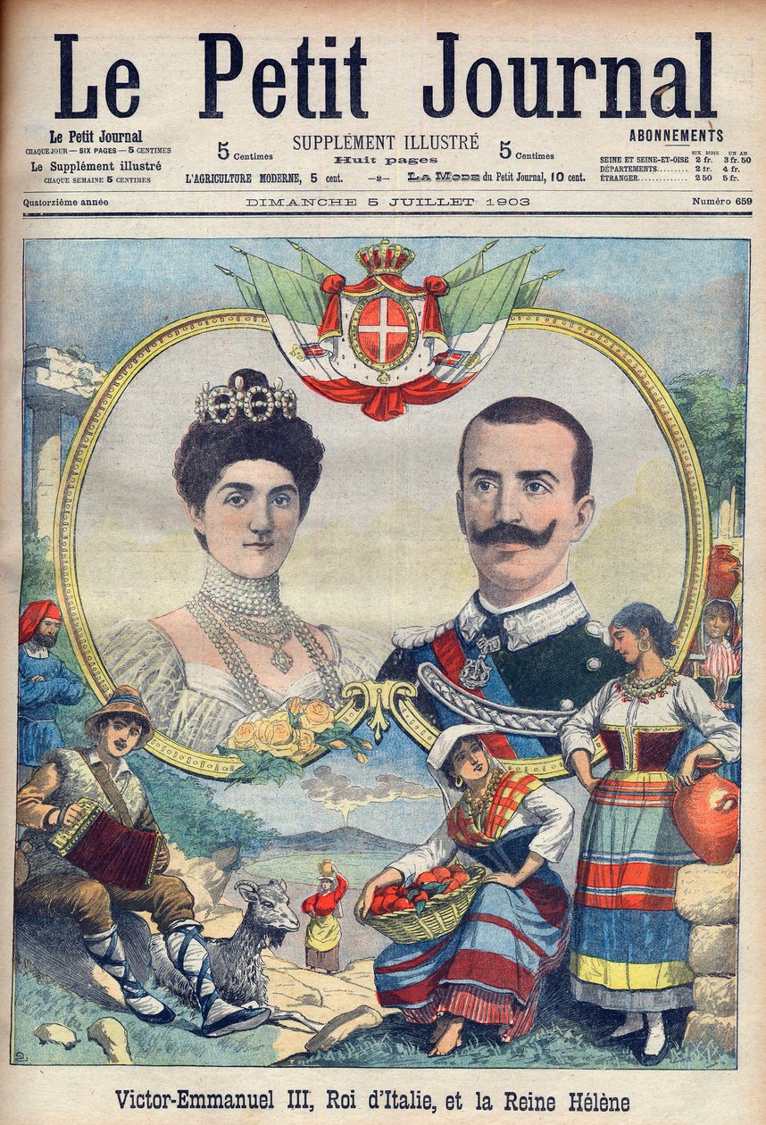 Vittorio Emanuele III di Savoia et Elena di Savoia - Roi Victor Emmanuel III et Reine Elena d