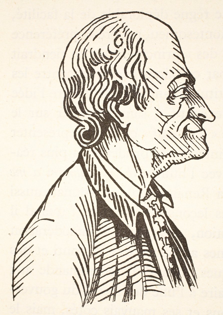Voltaire, copie par Boris Mestchersky, illustration de Histoire de la Nation Française, Sciences, Volumes I & II, par Gabriel Hanotaux, 1924 - French School