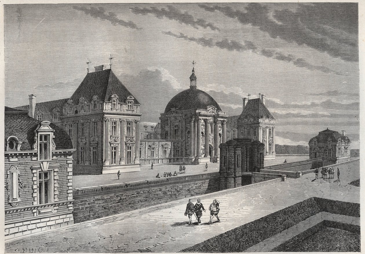 Vue du Château Royal de Monceaux - gravure de « L
