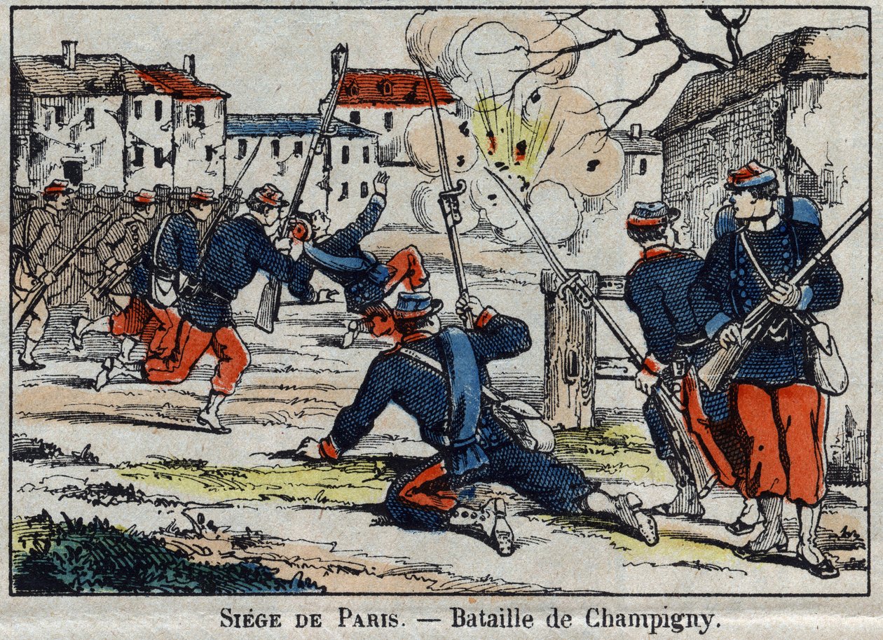 Guerre de 1870 entre la France et la Prusse : la bataille de Champigny ou la bataille de Villiers du 30/11 au 02/12/1870 - French School