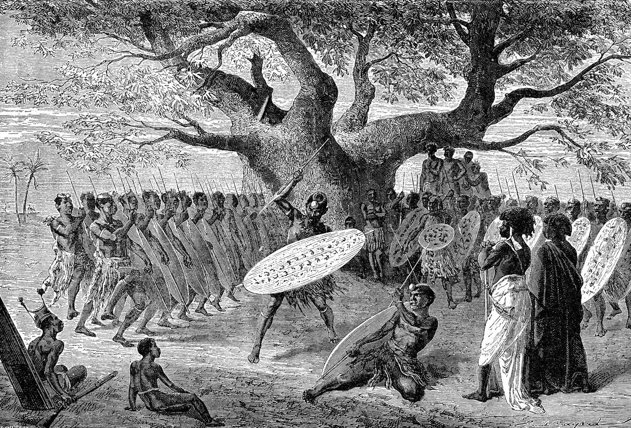 Guerriers Cafres Zoulous, Afrique du Sud - French School