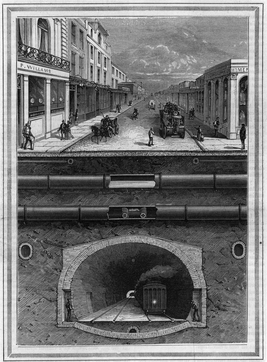 Ce qui est sous le pavé de Londres (Grande-Bretagne) : conduite de gaz, conduite d