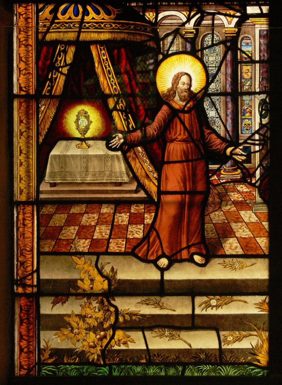 Fenêtre Charnier-10 représentant le Christ et l