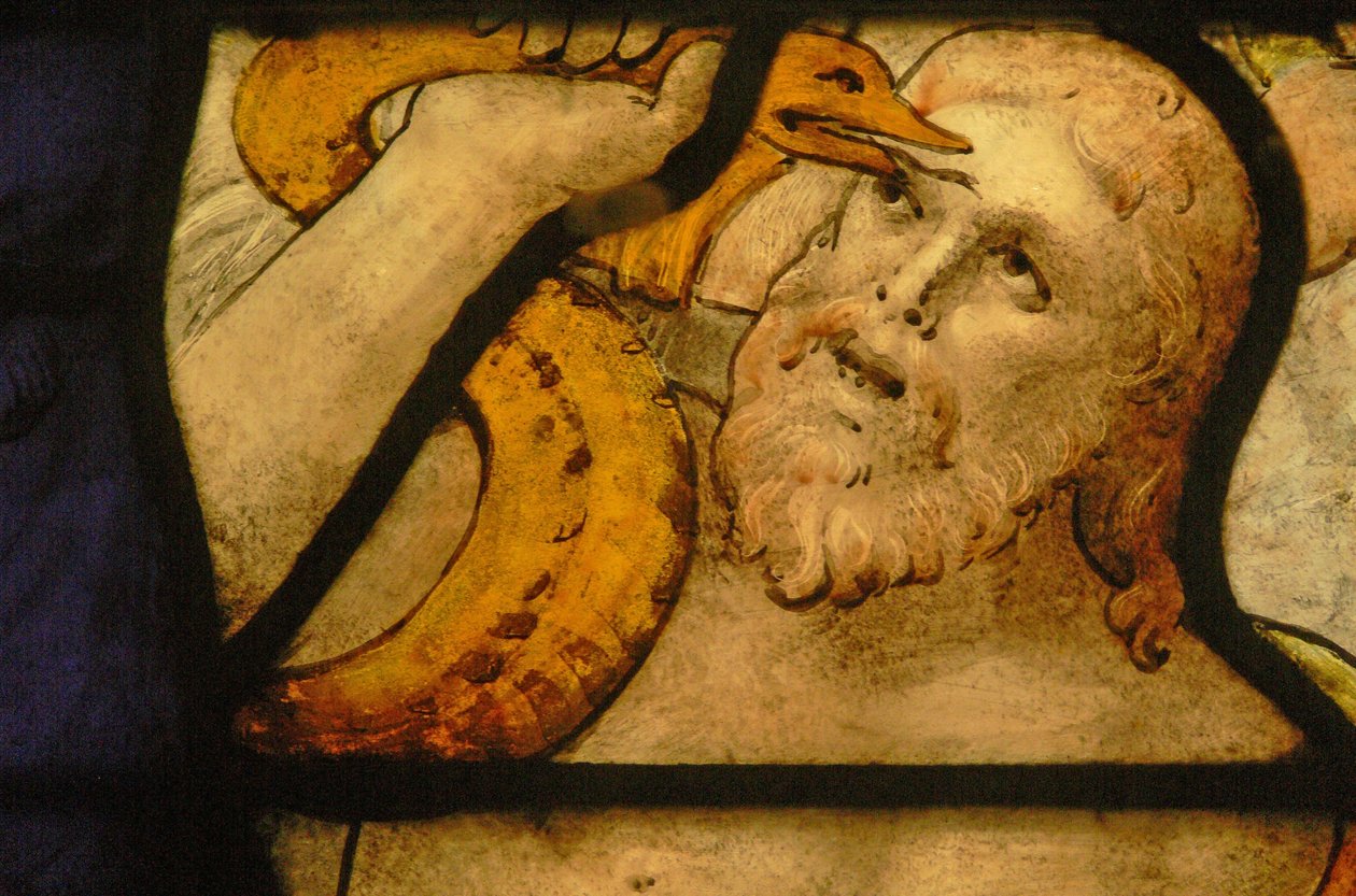 Fenêtre Charnier-5 représentant Moïse et le serpent d