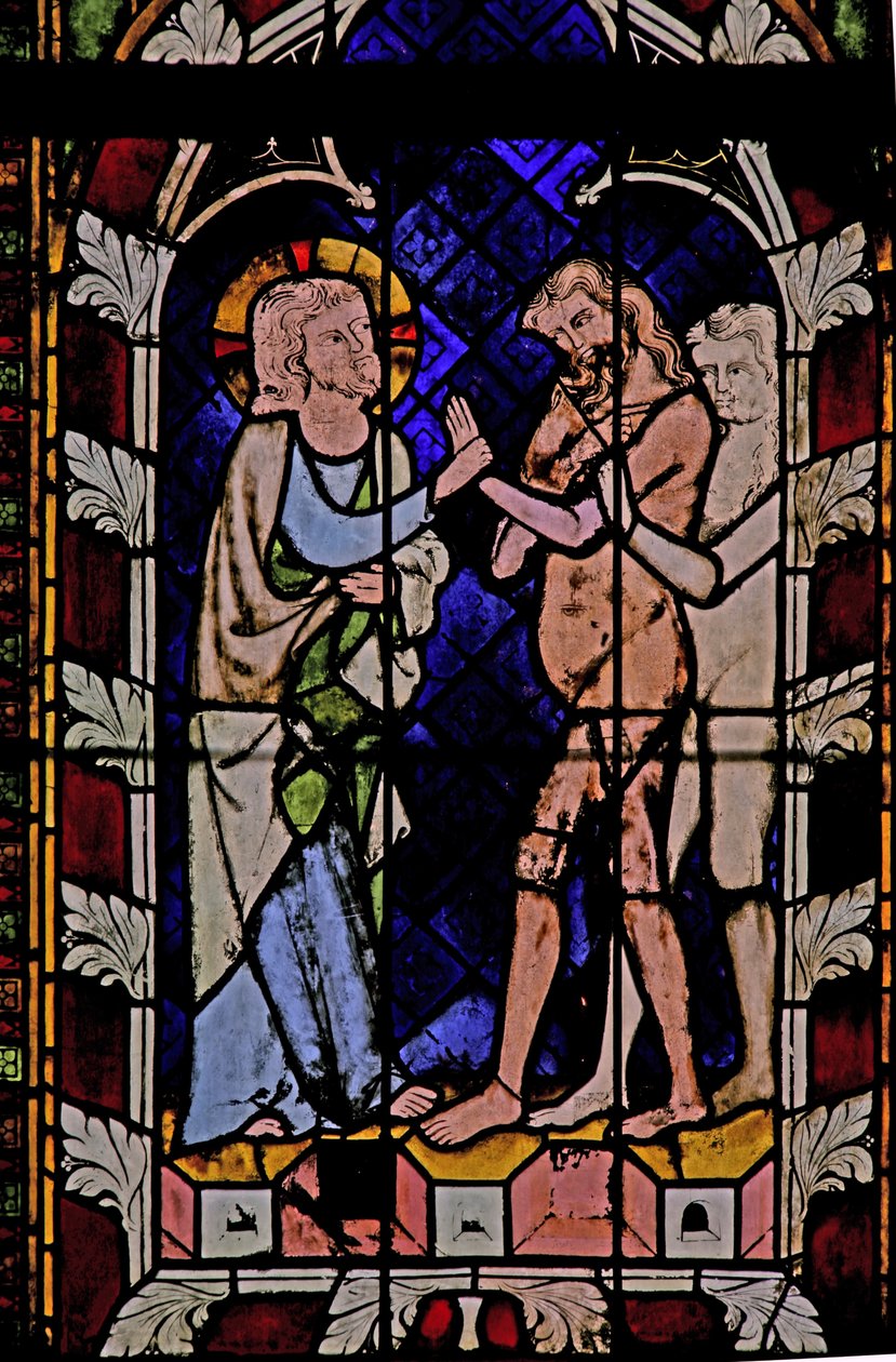Fenêtre N-chapA représentant le Christ à la Descente aux Enfers - French School