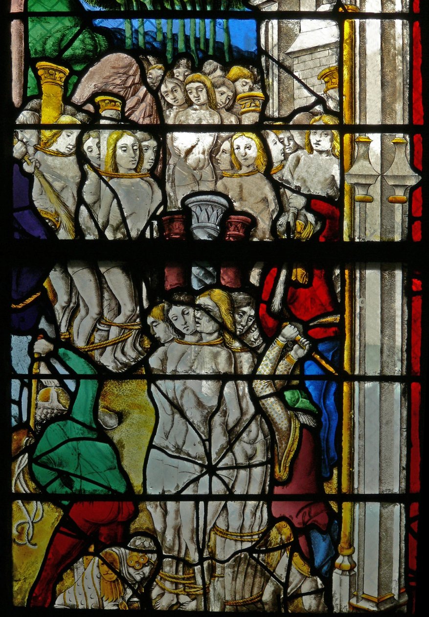 Fenêtre S2 représentant des martyres de masse - French School