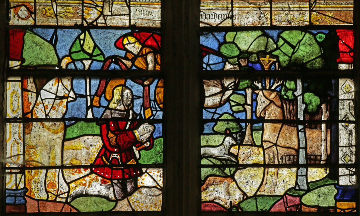 Saint Hubert et le cerf - French School