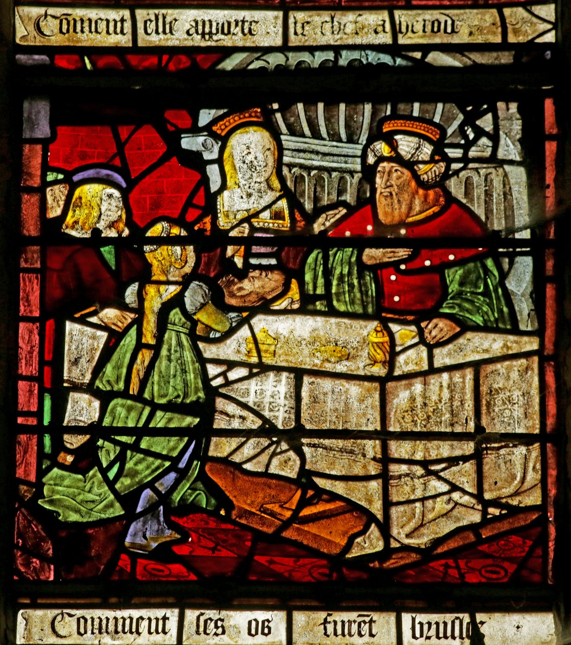 Saint Jean-Baptiste et Hérode recevant sa tête - French School