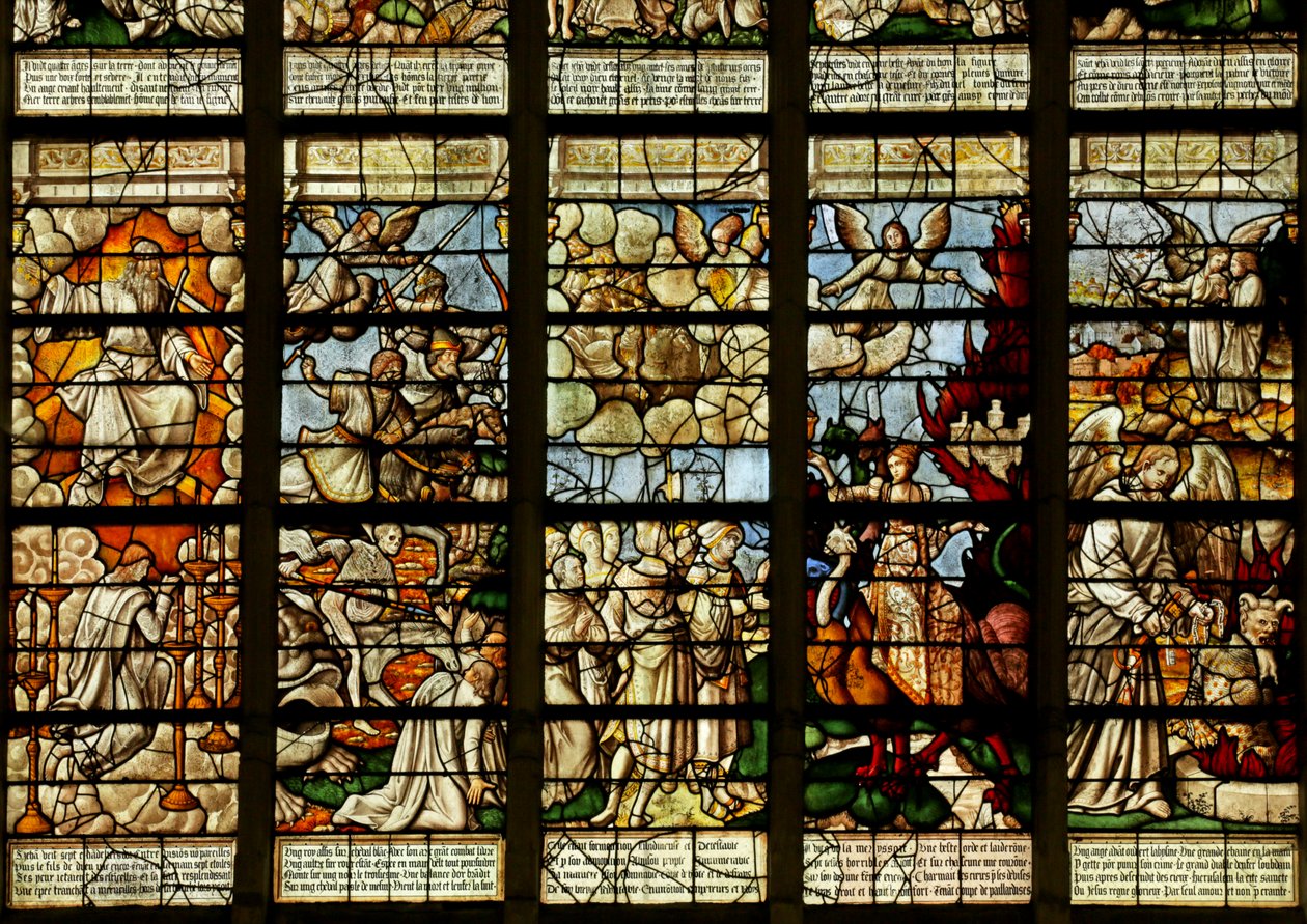 Scènes du Livre de la Révélation - French School