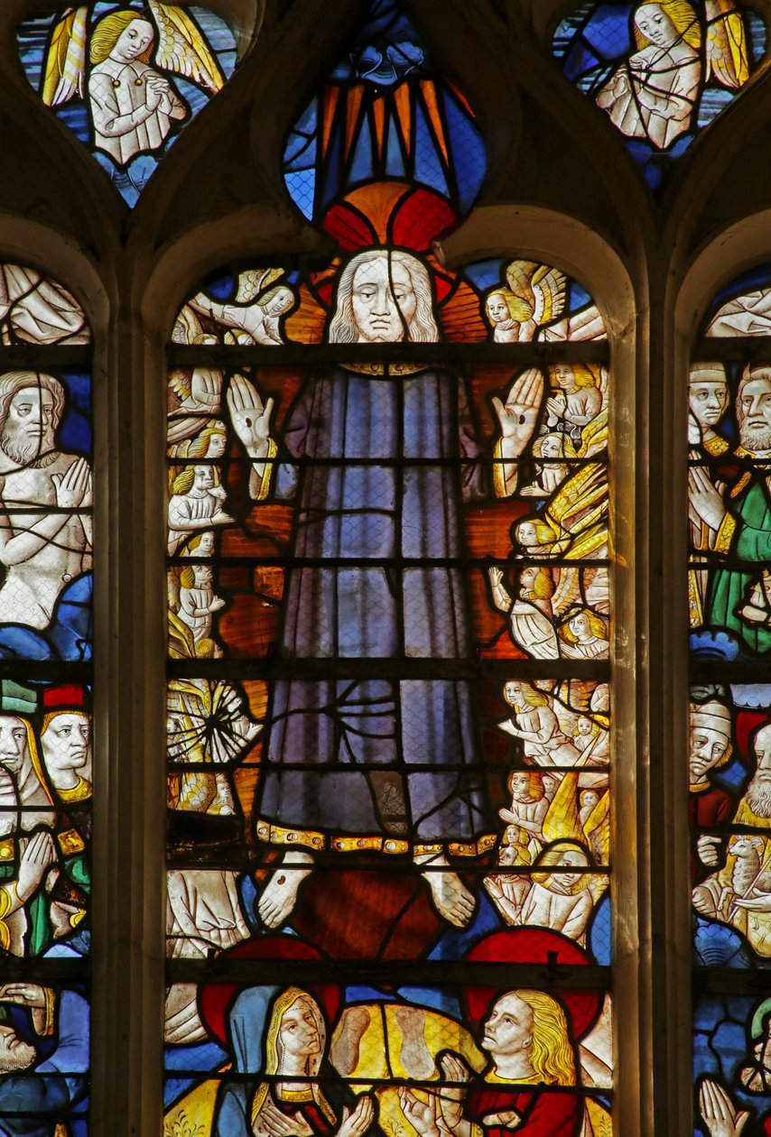 Vitrail représentant la Seconde Venue du Christ (détail) - French School