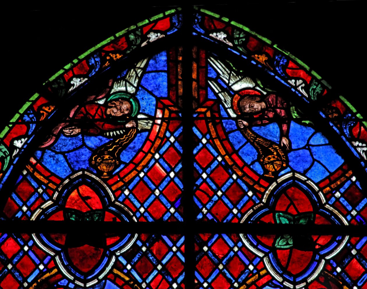 Fenêtre w01 représentant des anges - French School
