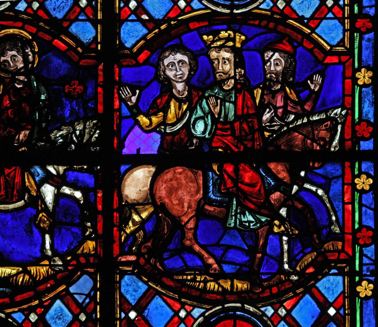 Fenêtre w04 représentant des spectateurs d