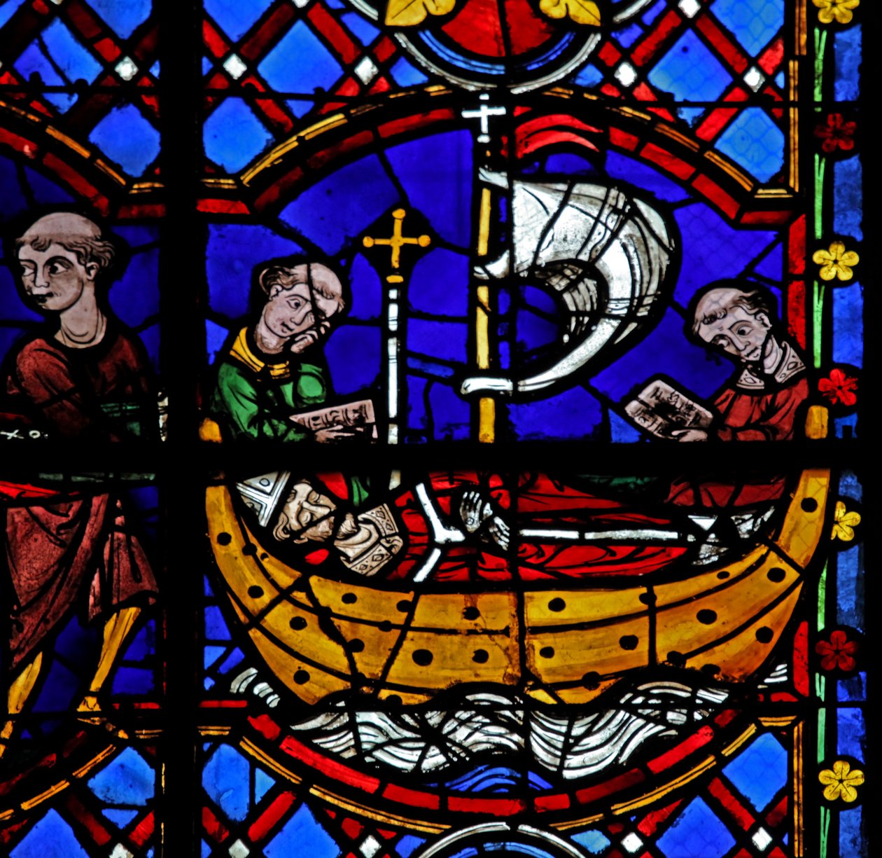 Fenêtre w08 représentant les reliques de Saint Martin sont retournées - French School