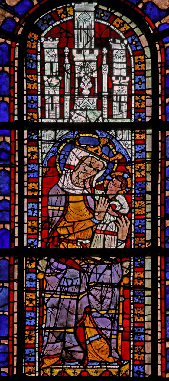 Fenêtre w101 représentant la Vierge et l