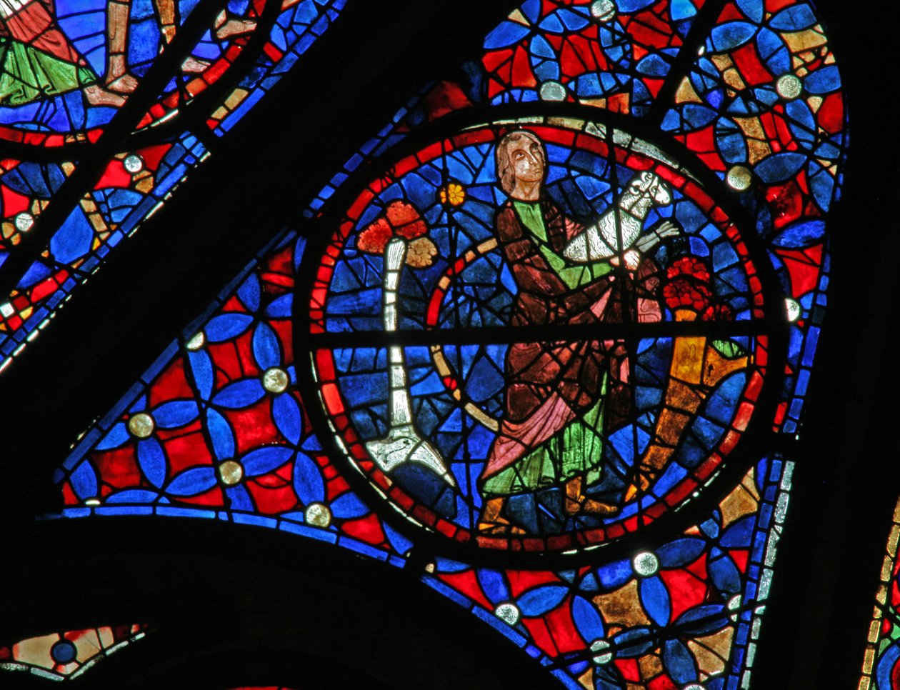 Abel apporte un agneau pour le sacrifice - French School