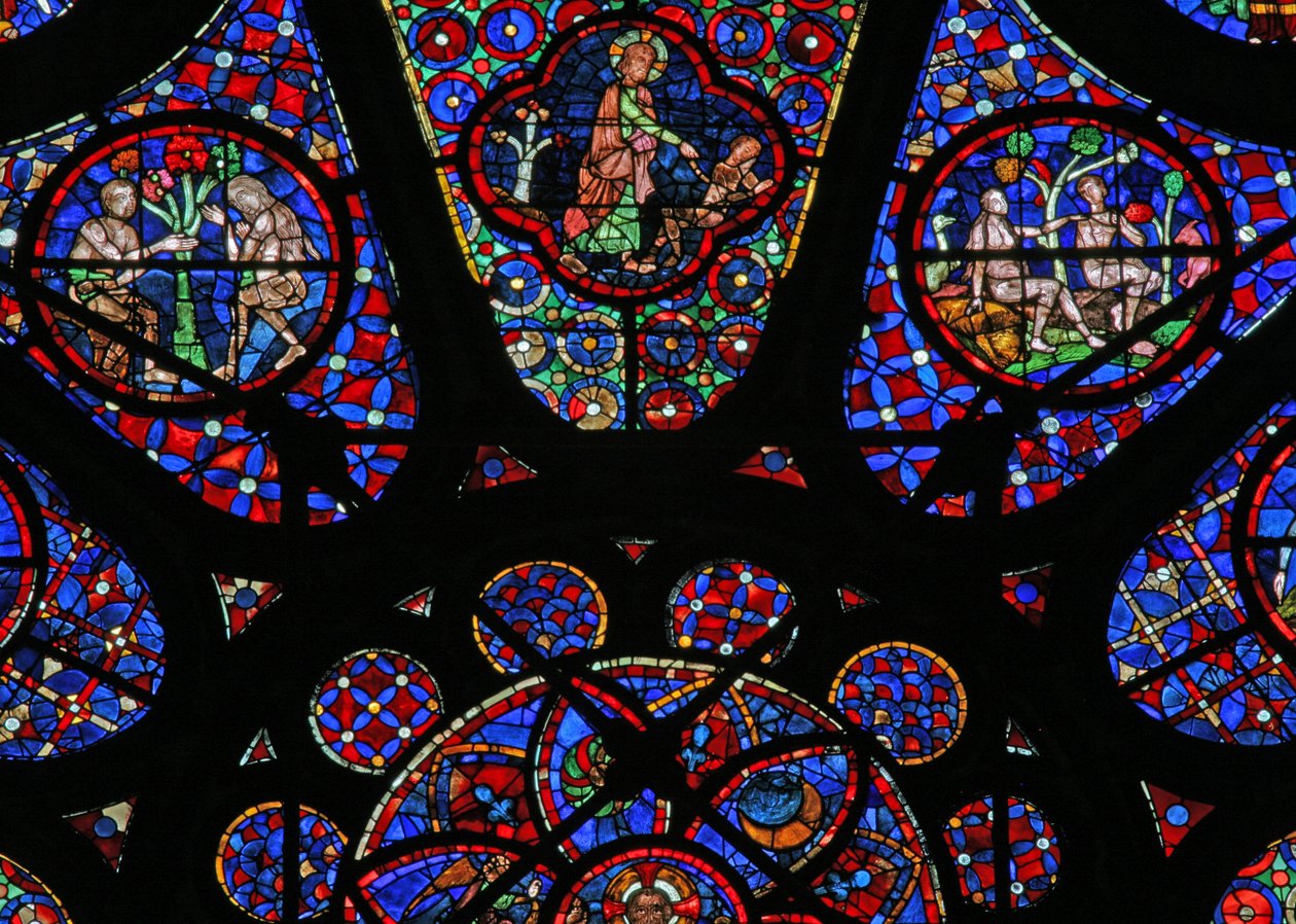 Fenêtre w115 représentant Dieu le Créateur : scènes d