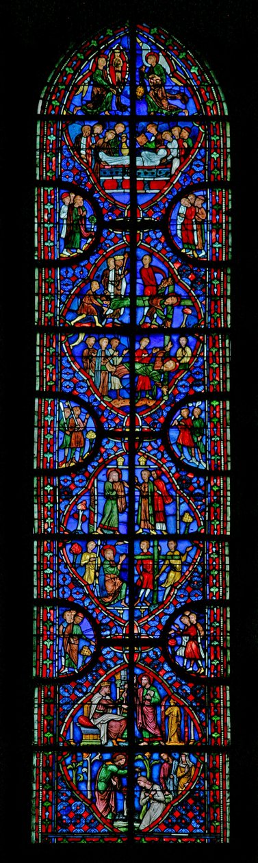 Fenêtre w11 représentant le martyre de Saint André - French School