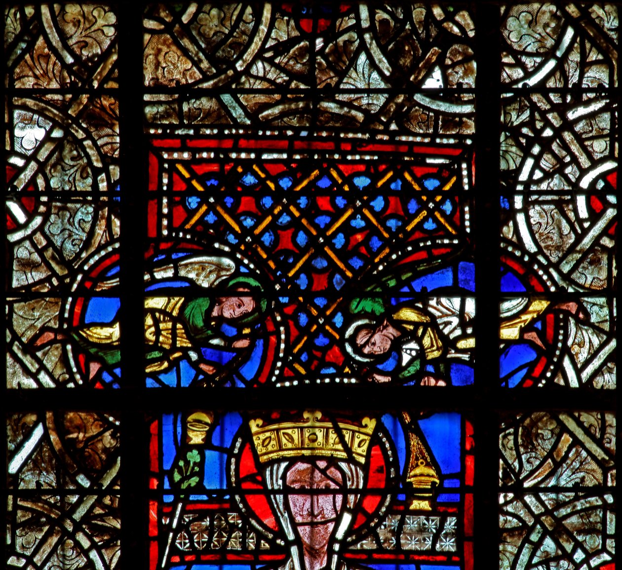 Fenêtre w129 représentant des anges - French School