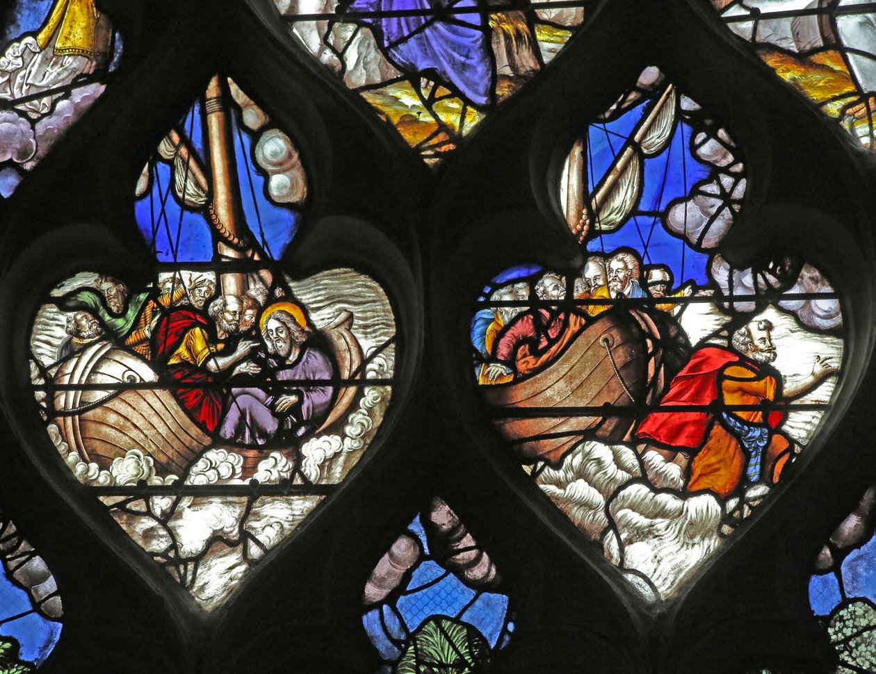 Fenêtre w12 représentant Jésus marchant sur l