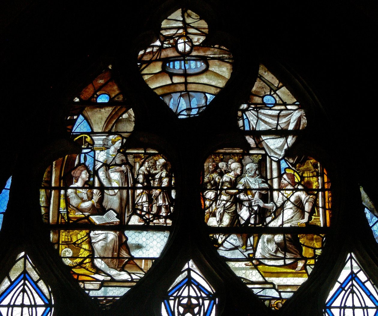 Jésus avec Marthe et Marie - French School