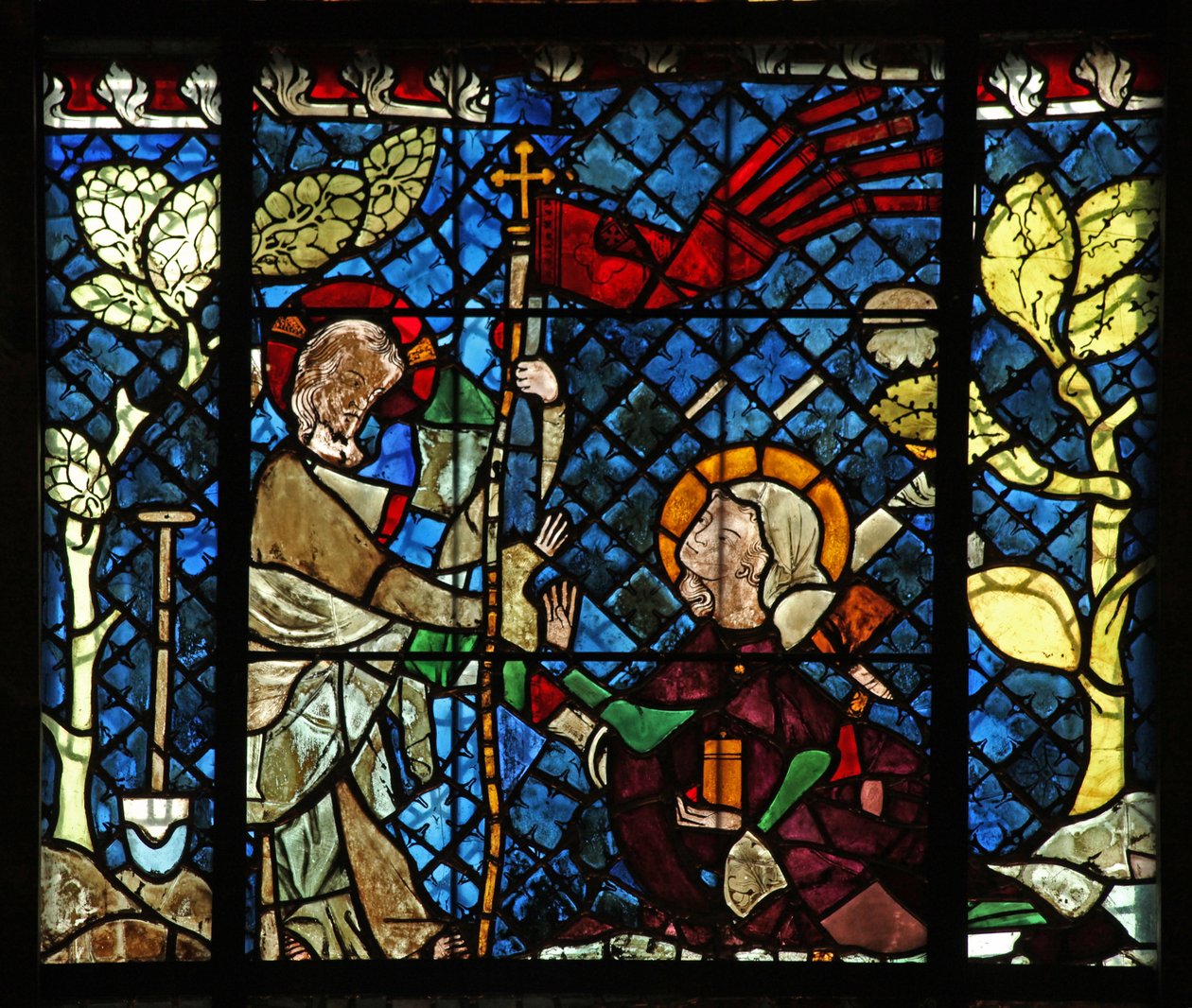 Fenêtre w14 représentant une scène de Résurrection : Noli Me Tangere - French School