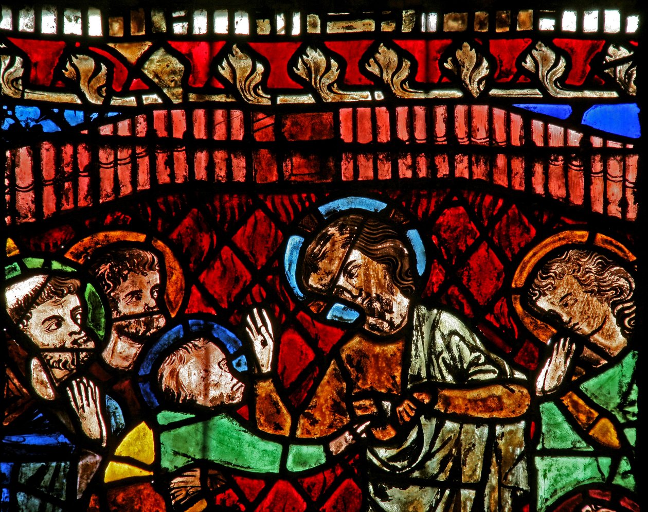 Fenêtre w14 représentant Saint Thomas le douteur - French School