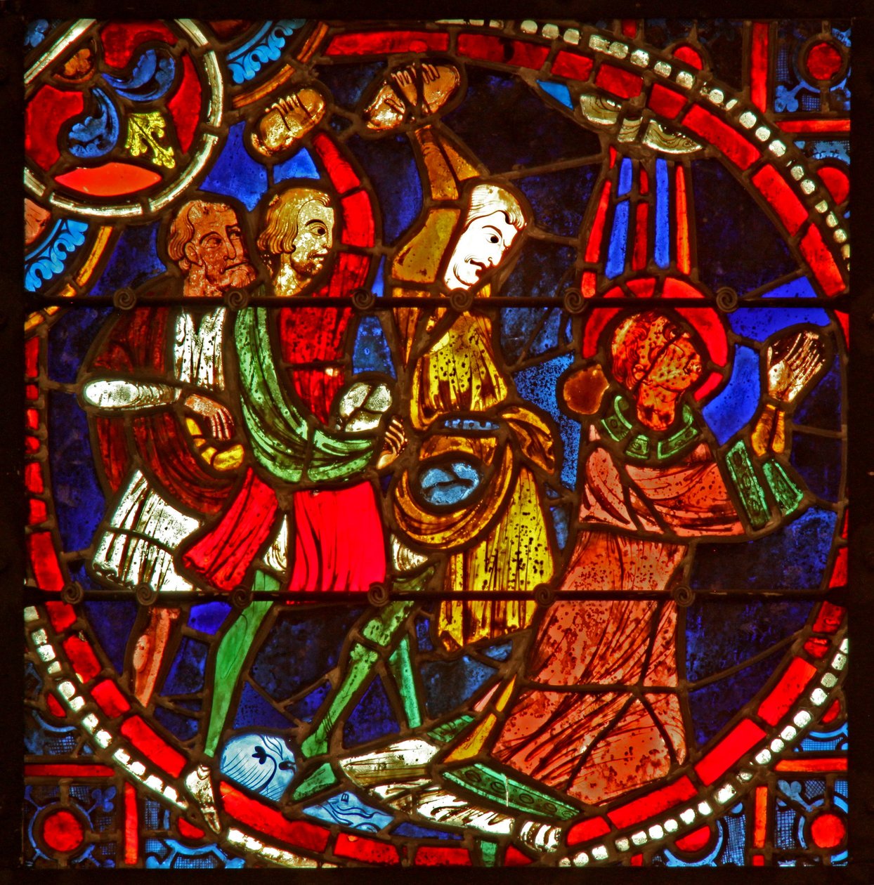 Fenêtre w1 représentant le martyre de Saint Étienne - French School