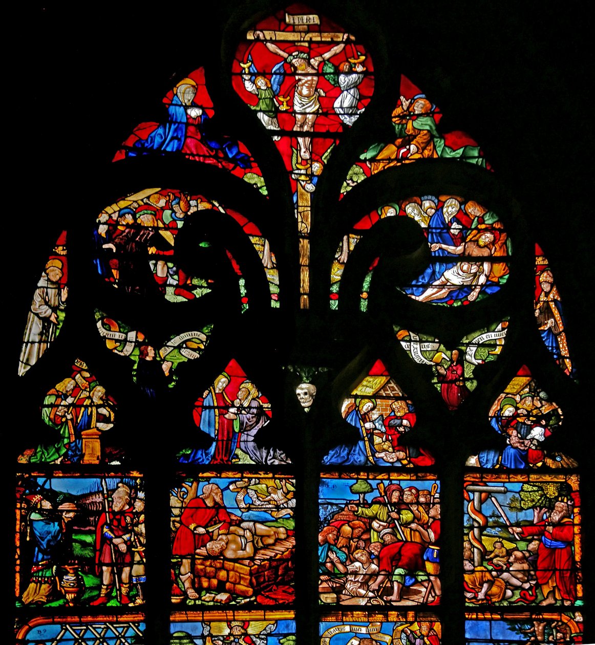 Crucifixion avec Marie et Jean, la Via Crucis, la Déposition - French School