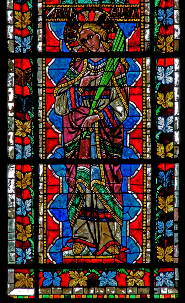 Fenêtre w202 représentant Sainte Aurélia - French School