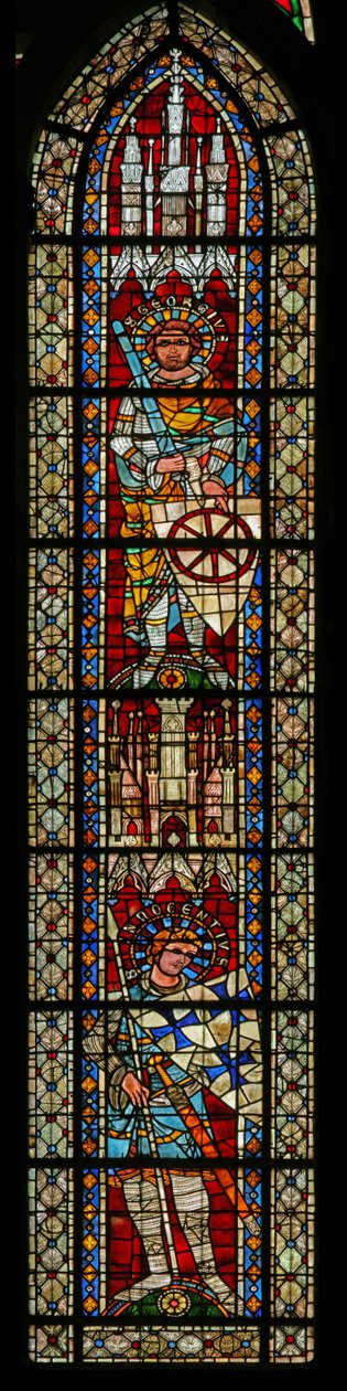 Fenêtre w203 représentant Saint Georges et Saint Innocent - French School