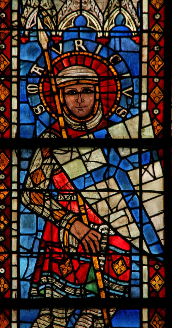 Fenêtre w203 représentant Saint Maurice - French School
