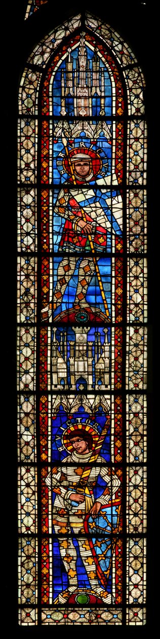 Fenêtre w203 représentant Saint Maurice et Saint Victor - French School