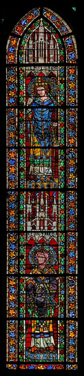 Fenêtre w205 représentant Saint Maximin et Saint Valentius - French School