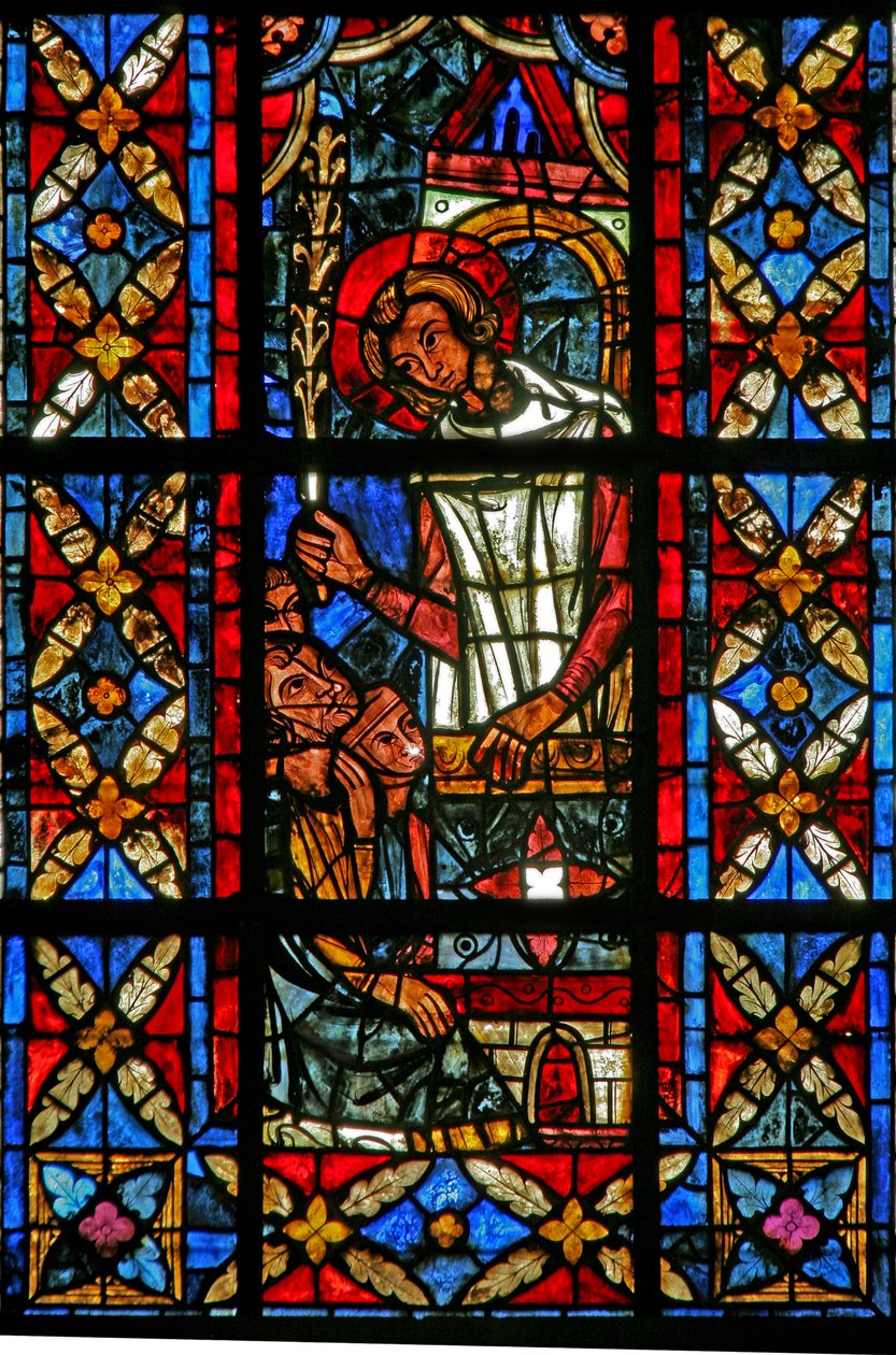 Saint Savinien prêchant et portant un bâton qui a fleuri après l