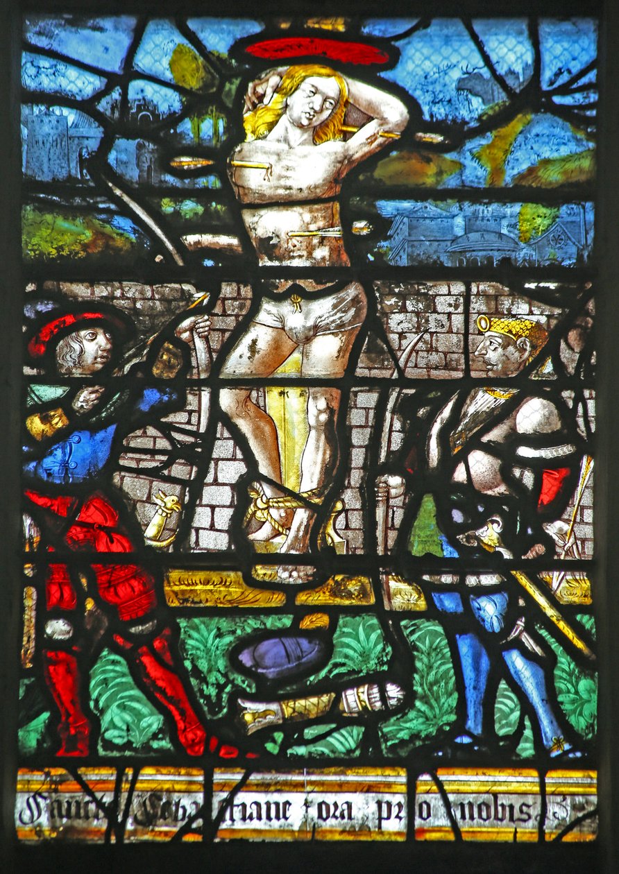Fenêtre w20 représentant Saint Sébastien - French School