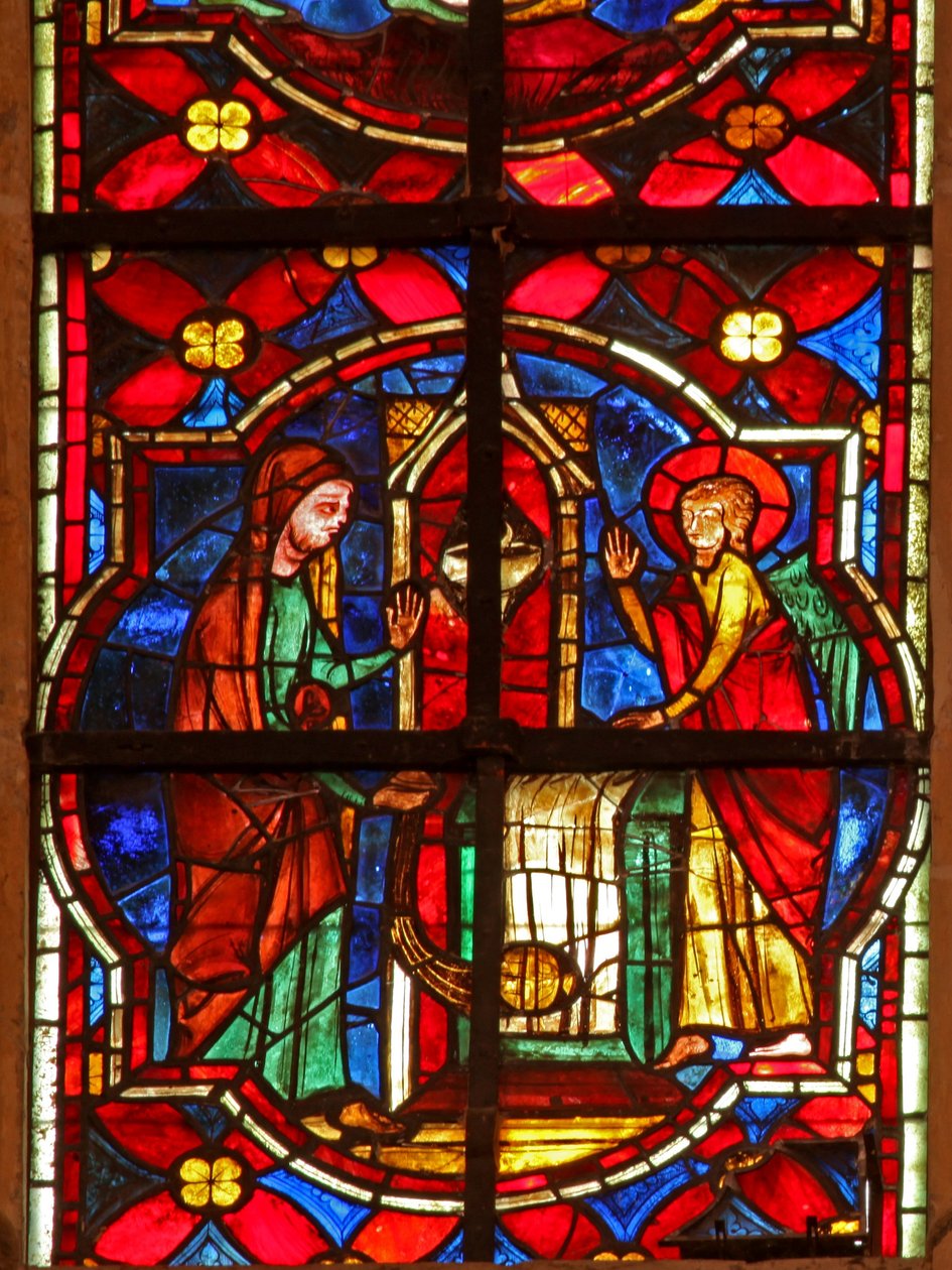 Zacharie, père de Saint Jean-Baptiste, visité par un ange dans le Temple - French School