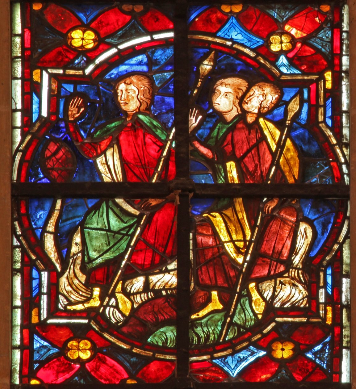Soldats observant Saint Jean-Baptiste prêchant - French School