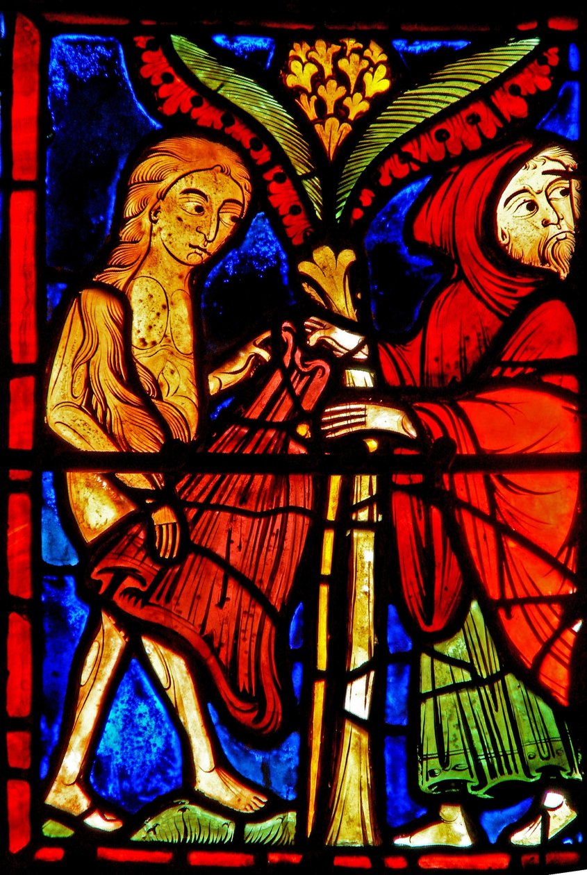 Zosime donne son manteau à Sainte Marie l